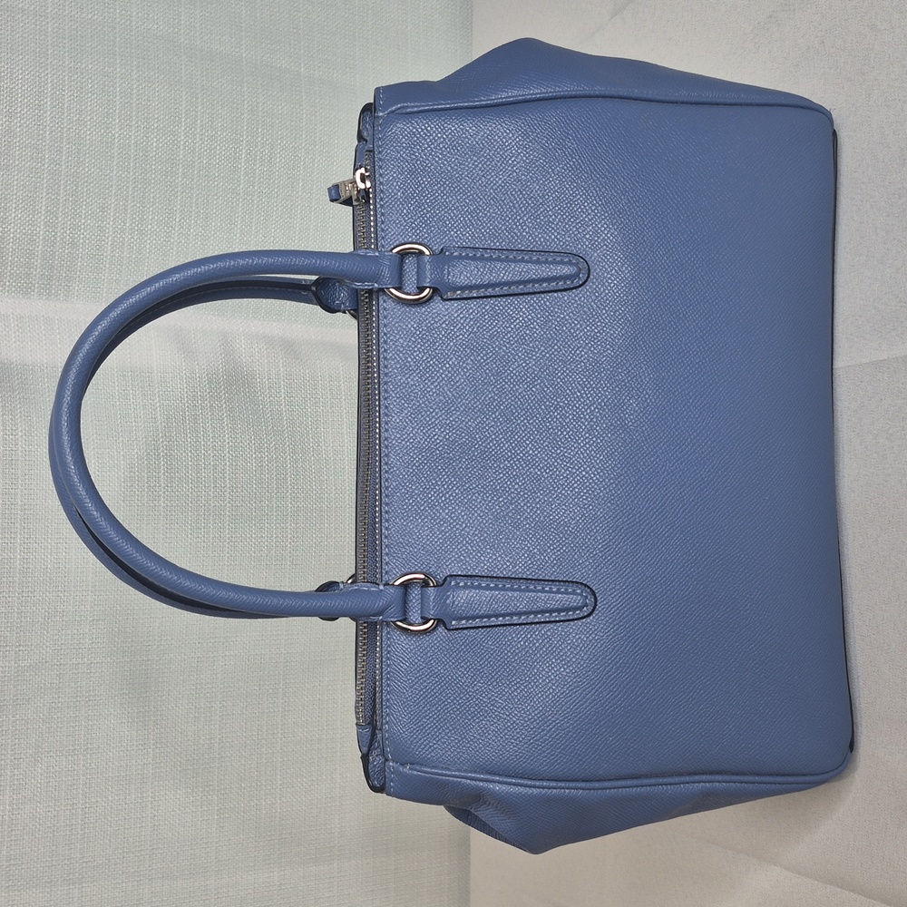 Coach Surry Blue Leather Double Top Zip Satchel 💙 (LIKE NEW) - Picture 6 of 17